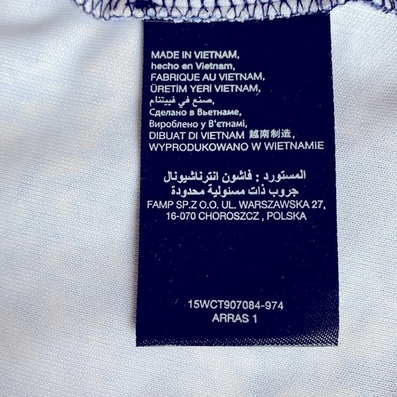 Bebe Swim Suit 1 Piece, Size M, Navy, Blue & White Print. - Picture 6 of 9